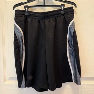 Bugle Boy Athletic Shorts in Black with Silver Highlights